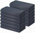 Homaxy 100% Cotton Waffle Weave Kitchen Towels, 12 Pack, Dark Grey by Homaxy