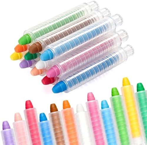 Avxdbr 12Pcs Chalk with Pen Sleeve Colored Twistable Chalk by Unknown