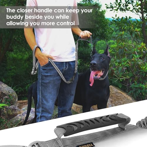 AUBELL Tactical Dog Leash Heavy Duty, 4-6ft No Pull Bungee Leash - Image 6