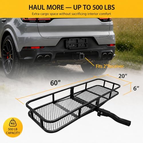 Hitch Cargo Carrier, 500 lbs Capacity - Image 3
