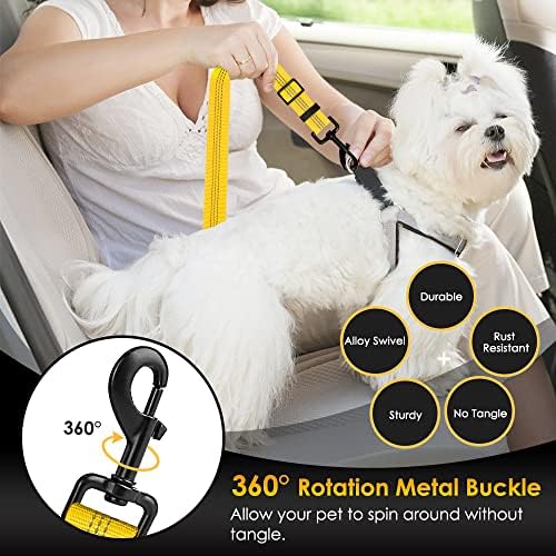 SlowTon Dog Harness, Adjustable Dog Seatbelt, 2 in 1 Latch Bar Attachment - Image 3