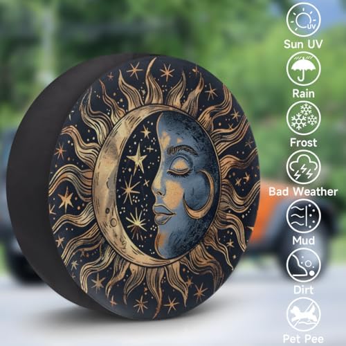 Sun Moon Spare Tire Cover 16in Spare Wheel Covers Tire Storage Cover - Image 3