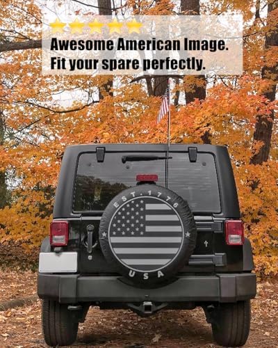 EST.1776 US Flag Spare Tire Cover Waterproof - Image 3