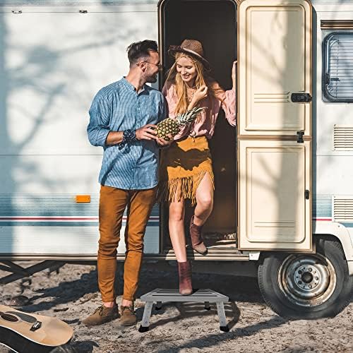 Adjustable RV Step Stool, Wide Platform, Foldable Legs - Image 5