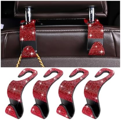 Zpana 4PCS Bling Car Seat Headrest Hooks, Vehicle Back Seat Purse Handbag by Zpana
