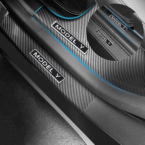 Door Sill Protector for Tesla Model Y, 4 Pieces Door Entry Protectors Strips - Image 2