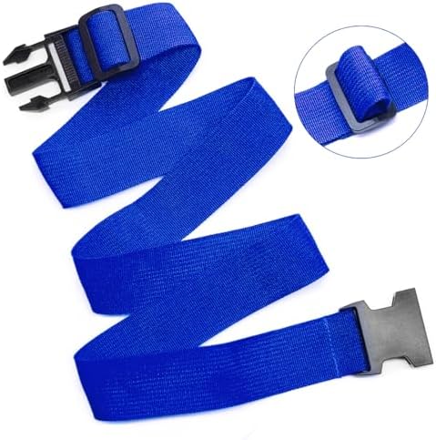 Luggage Straps for Suitcases, Travel Belt Multiple Connector, 2 Pack Blue - Image 2
