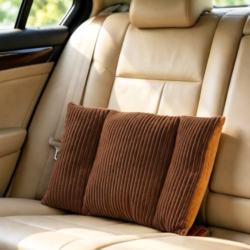 Corduroy Split Lumbar Support Pillow, 24×12×4 Inches Ergonomic 3 Section Back - Image 7