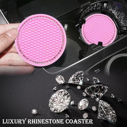 4PCS Bling Cup Holder Coaster, 2.75 Inch Auto Car Cup Holder Insert Coasters - Image 6