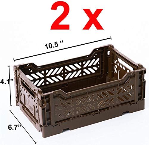 2 x AY-KASA Collapsible Storage Bin Container Basket Tote, Folding Basket Crate - Image 2
