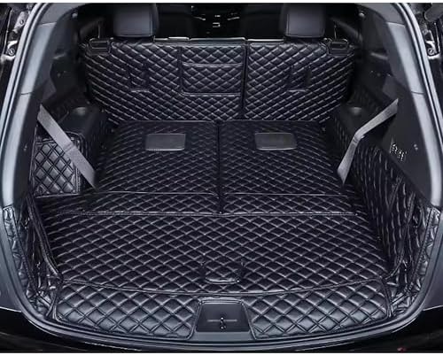 Trunk Liner Cadillac XT6 6 Seat Black w/Black Stitching by FHJBPSeatCoverCargoMat