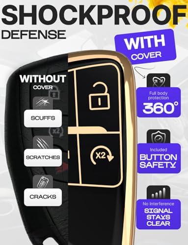 Lucrum Compatible with Chevy, Buick Key Fob Cover & Keychain - Image 4