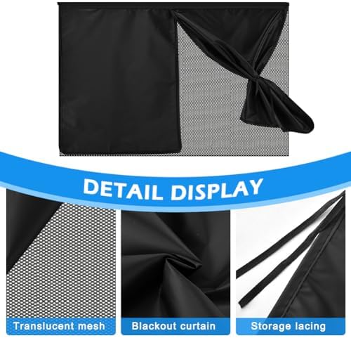 2 Pack Car Window Shades, 26.8" x 18.5", 10 Powerful Magnets, Dual-Layer 2-in-1 - Image 4