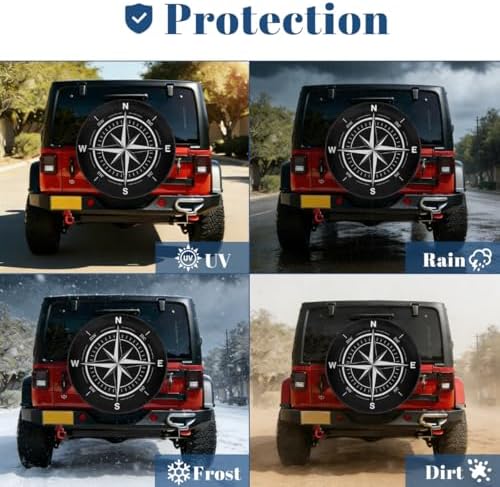 Compass Spare Tire Cover Wheel Covers Protectors Waterproof Dust-Proof - Image 7