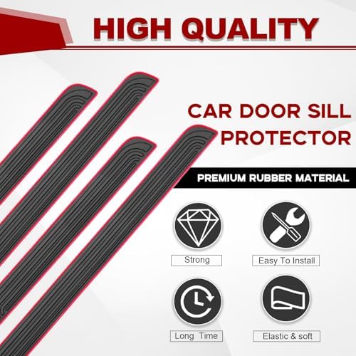 4PCS Car Door Sill Protector, Anti-Scratch & Waterproof Auto Door Edge Step - Image 5