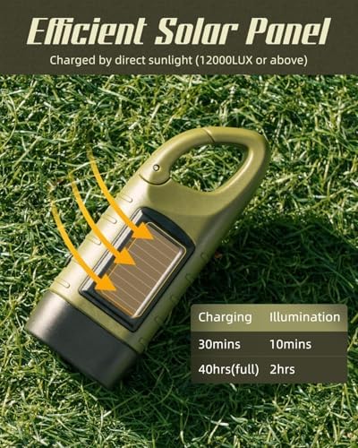 SEANCHEER Hand Crank Solar Powered Flashlights, Compact Emergency LED - Image 3