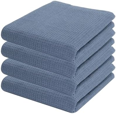 PurpleEssences Solid Kitchen Cloths, Dish Towel 15x25 Set of 4 by PurpleEssences