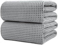 POLYTE 430 GSM Poly Blend Microfiber Waffle Bath Sheet XL Set, 35x70 in by Polyte