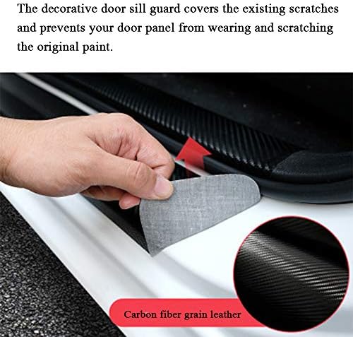 XITER for Honda Accord 2012-2025 Carbon Fiber Leather Car Door Sill Scuff Plate - Image 4