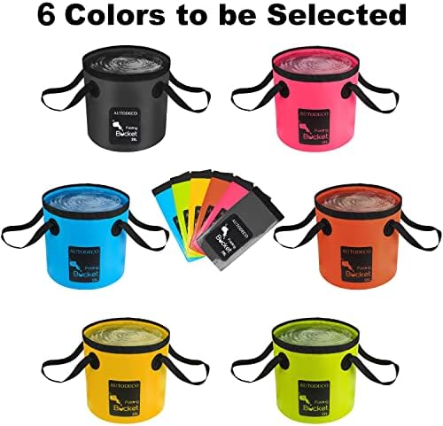 Collapsible Bucket 5 Gallon Container Folding Water Bucket Portable Wash Basin - Image 7