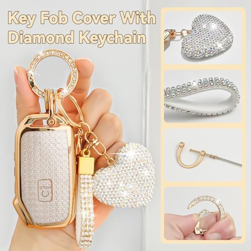 Key Fob Cover with Diamond, Compatible with Kia Cerato Ceed Forte NIRO Sorento - Image 3