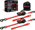 Retractable Ratchet Straps 1" x 13 Ft, 800 Lbs, 2 Pack by LYNXHOLD
