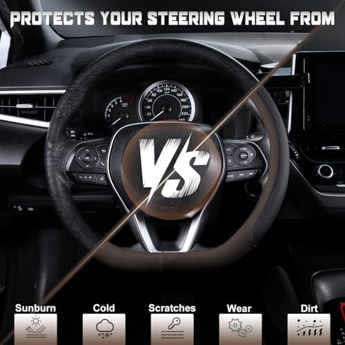 SEG Direct D Shaped Steering Wheel Cover 14.5-15 inch - Image 4
