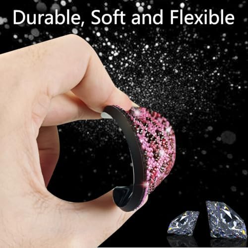 NBTEPEM 2pcs Bling Leopard Car Coasters, Non-Slip Cheetah Car Cup Holder Insert - Image 5
