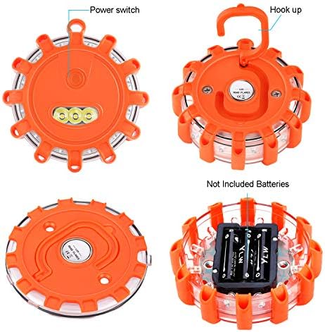 AK LED Road Flares Safety Flashing Warning Light Roadside Emergency Disc Beacon - Image 3