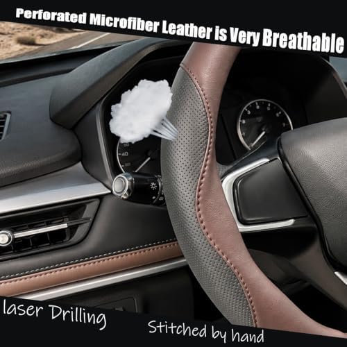 D Shaped Car Steering Wheel Cover 14.5"-15", Non-Folding Packaging - Image 4