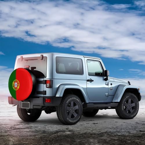Portuguese Flag Spare Tire Cover, Universal Waterproof & Dustproof Wheel - Image 5