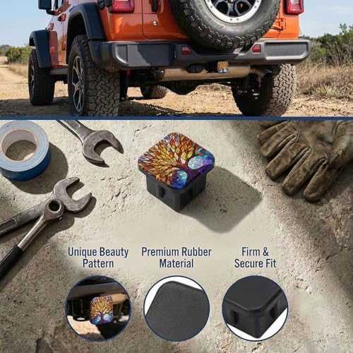 2" Trailer Hitch Cover Rubber Receiver Tube Cap Trailer Hitch Covers - Image 3