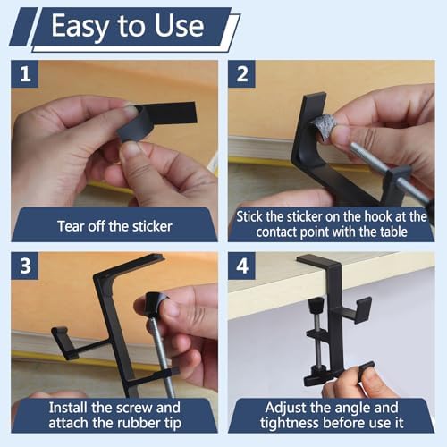 Desk Hook Under Table Purse Hook Handbag Hanger - Image 5