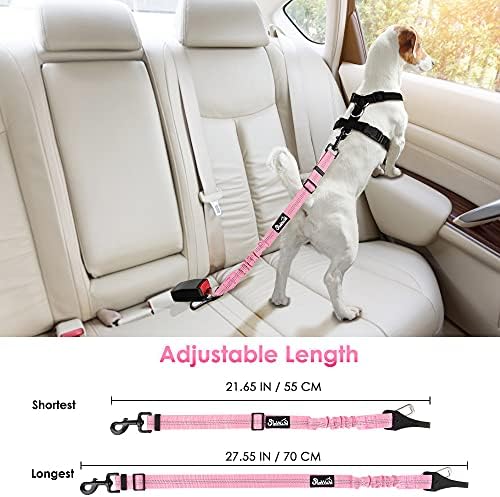 SlowTon Dog Car Seat Belt, 3 in 1 Latch Bar Attachment Dog Safety Seatbelt - Image 6