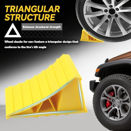 Wheel Chocks for Trailer 2 Pack, Non-Slip Heavy Duty Wheel Chocks for Parking - Image 4