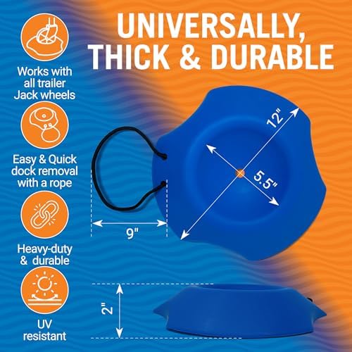 Trailer Wheel Chocks with Rope and Wheel Dock, - Image 3