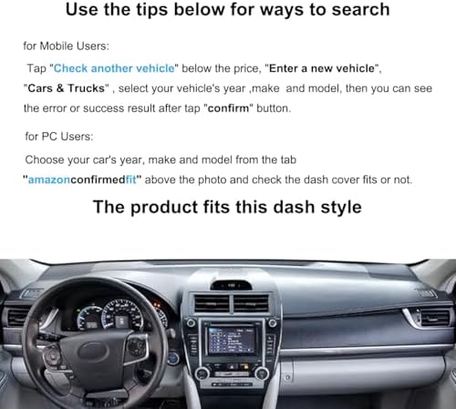 Yiz Dash Cover Mat Pad Fit for Toyota Camry J106 - Image 2