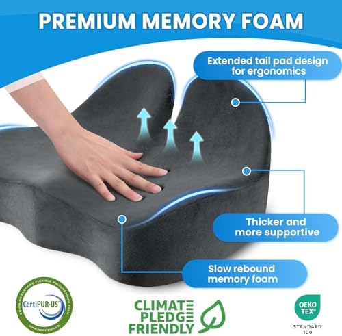 CushZone Extra Large Seat Cushion, Sciatica Support - Image 3