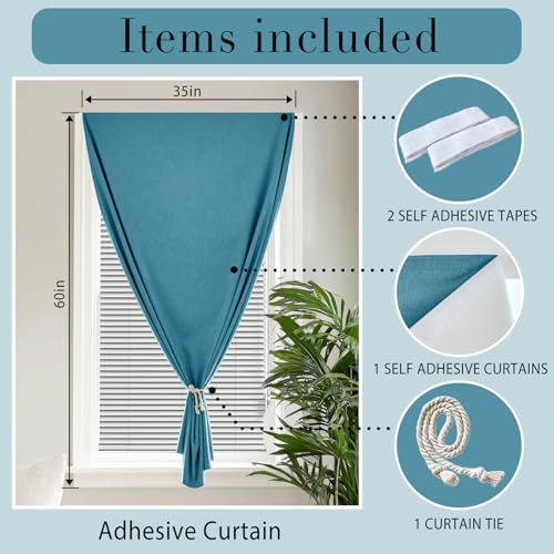100% Blackout Magic Tape Stick On Curtains Window Shades Pull Down Blackout - Image 6