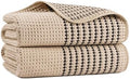 MICROFI New Microfiber Waffle Bath Towels, 2 Pieces, Fast Drying, Lint Free 430 by Unknown