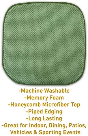 Sweet Home Collection 4 Pack Memory Foam Honeycomb Nonslip Back 16" x16" - Image 3