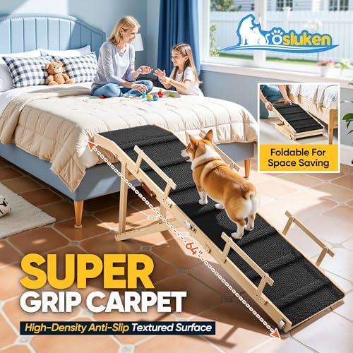 Dog Ramp for Bed with Rails, Dog Ramps for High Beds with Safety Side Railng - Image 4