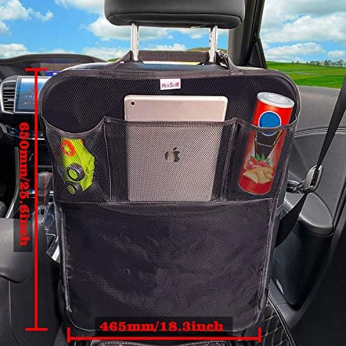 Meolsaek Kick Mats Back Seat Protector, Waterproof Oxford Seat Back Protector - Image 2
