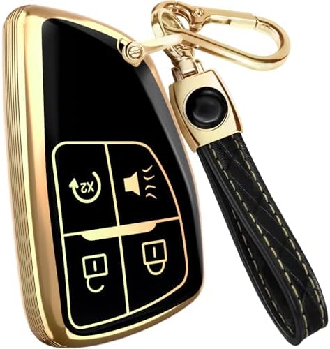 Lucrum Compatible with Chevy, Buick Key Fob Cover & Keychain by Lucrum