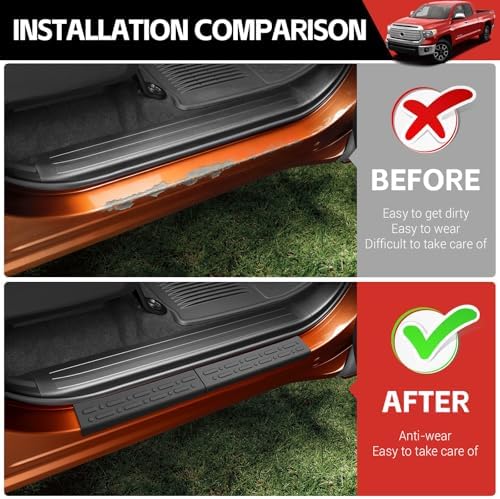 Door Sill Guards Kit Fit for 2014-2021 Toyota Tundra Accessories Entry Guard - Image 2