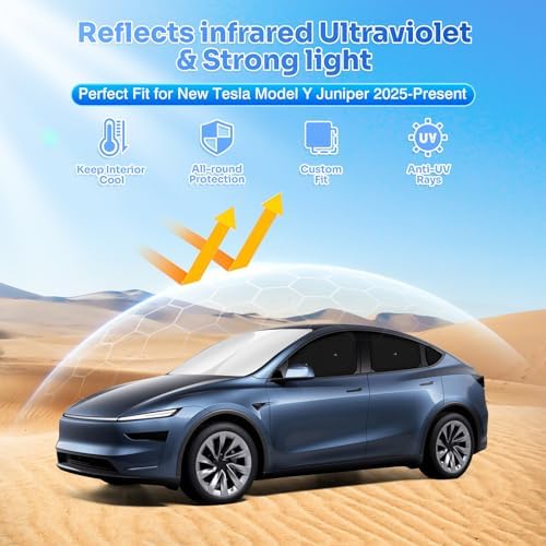 Canvcle Upgraded Window Shades for Tesla Model Y Juniper 2025 2026 Accessories - Image 2