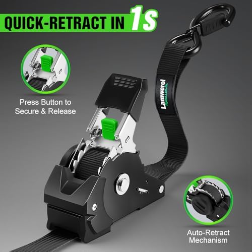 Retractable Ratchet Straps 1in x 10ft - Image 2