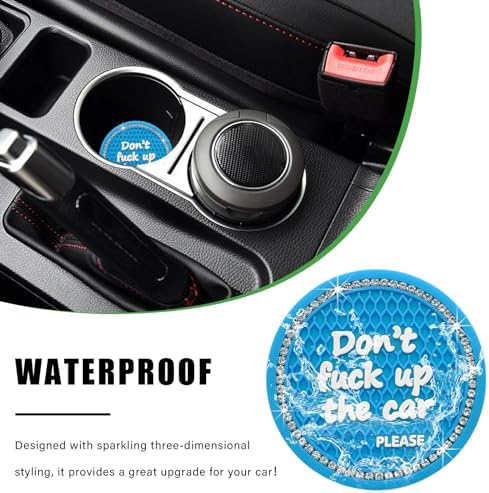 Ziciner 4 Pack Bling Car Cup Holder Coaster, 2.75 Inch Anti-Slip Auto Insert - Image 5