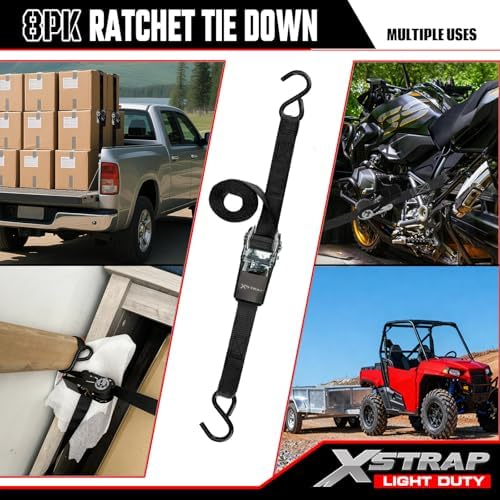 XSTRAP STANDARD 8-PK Ratchet Tie Down Straps - Image 3