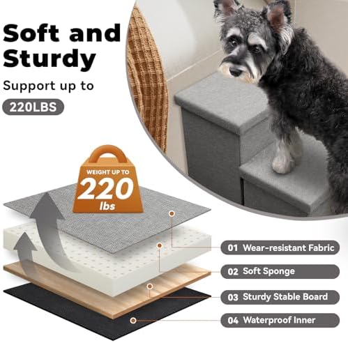 Zerbuger Dog Stairs with Storage - Image 3